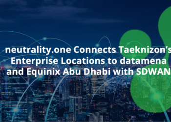 neutrality.one connects Taeknizon’s enterprise locations to datamena and Equinix Abu Dhabi with SDWAN